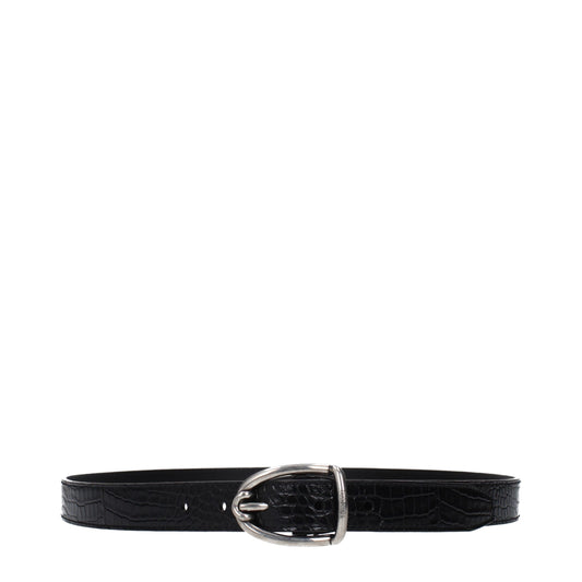 Black Leather Regular Belt