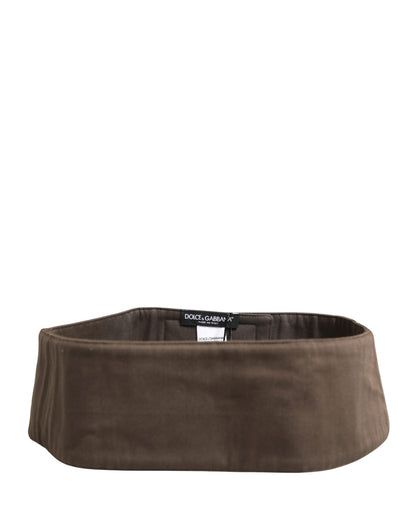 Brown Viscose Wide Belt Waist Cummerband Men