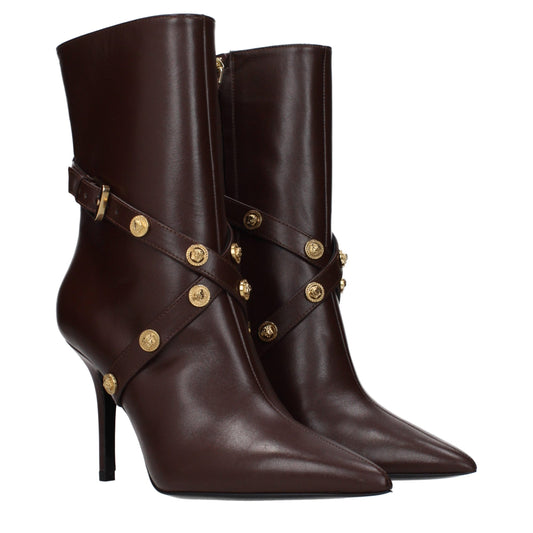 Brown Leather Ankle Boots