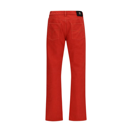Multicolor Cotton Straight-Leg Jeans