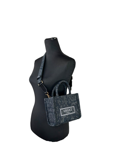 Versace Women'S 'Extra Small Athena' Shopping Bag Black