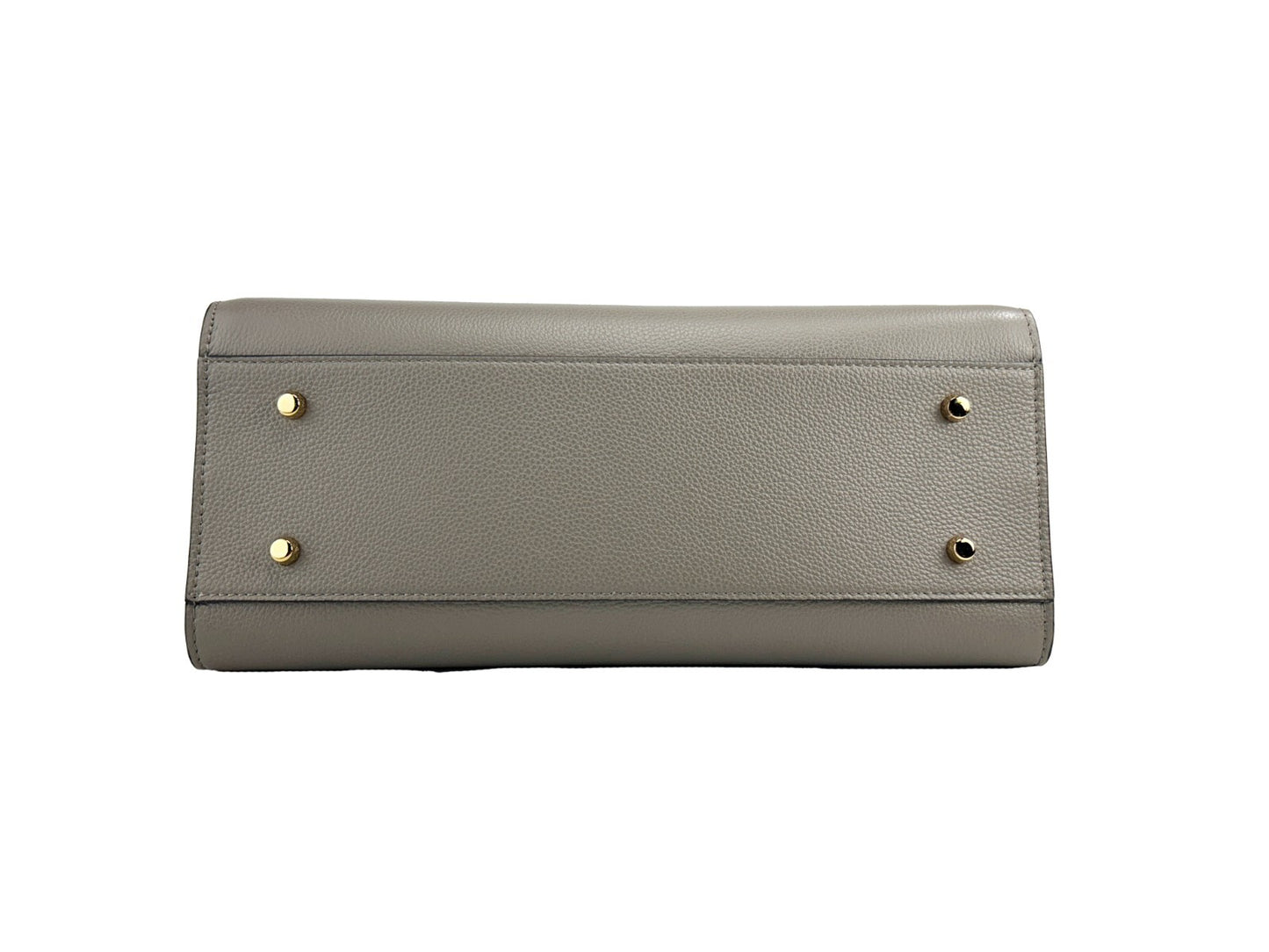 Versace Virtus Large Leather Top Handle Satchel Bag Tote Gray