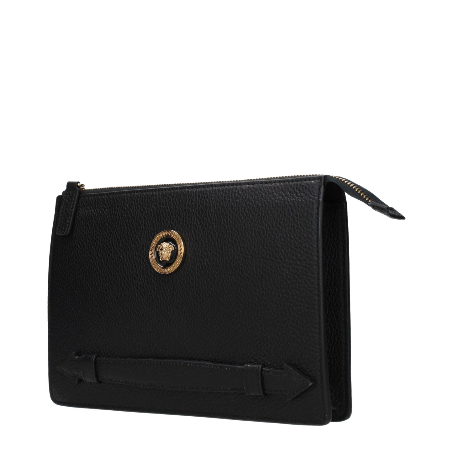 Black Leather Clutch Bag
