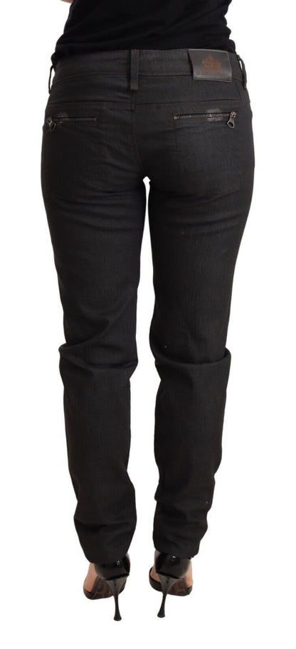 Black Low Waist Skinny Slim Trouser Cotton Jeans