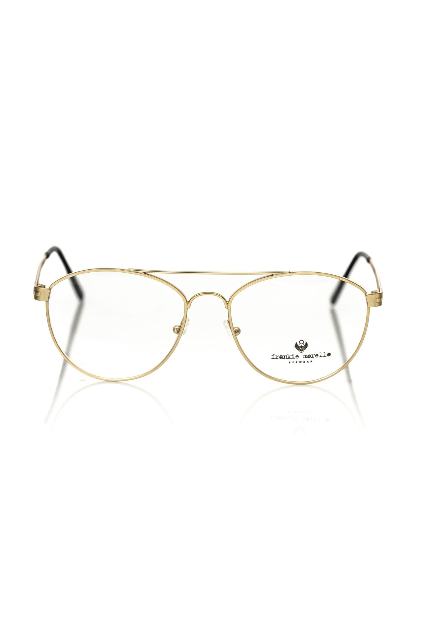 Gold Metallic Fiber Men's Frame Aviator Eyeglasses