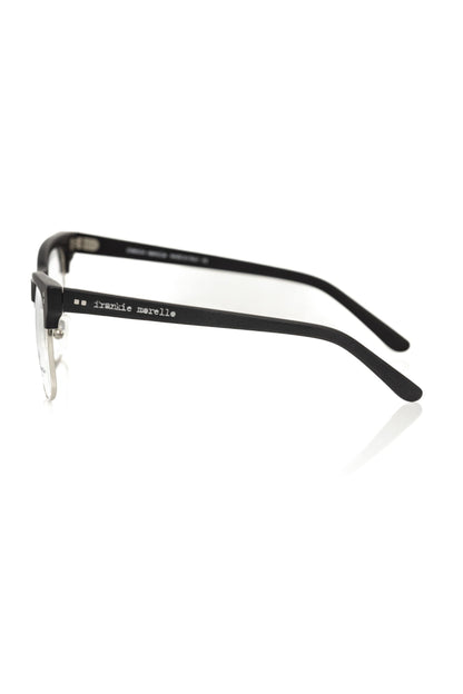 Black Metallic Men's Eyeglass Frame