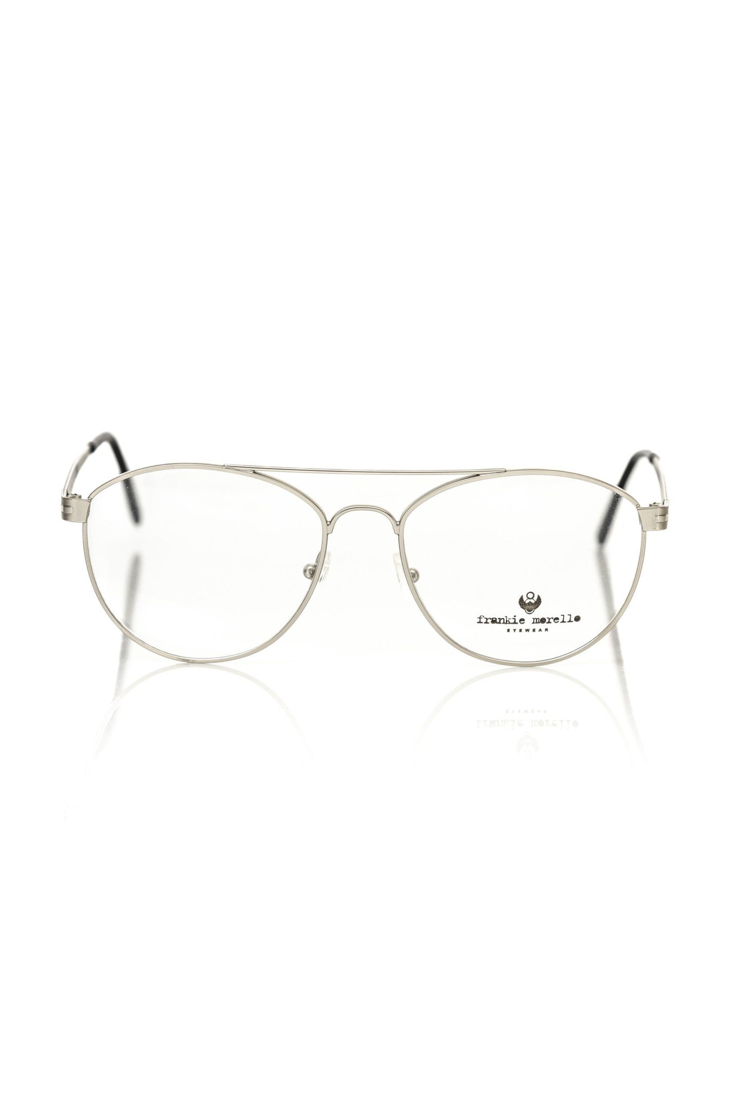 Silver Metallic Mens Eyeglass Frame