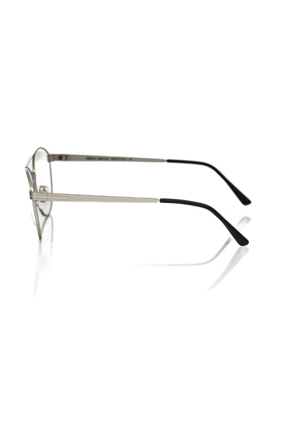 Silver Metallic Mens Eyeglass Frame