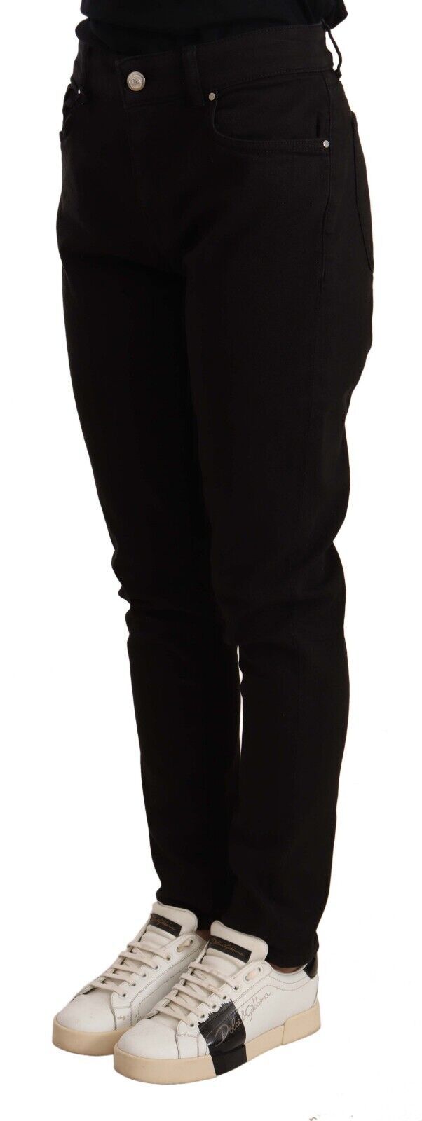 Black Skinny Slim Denim Cotton Stretch Jeans