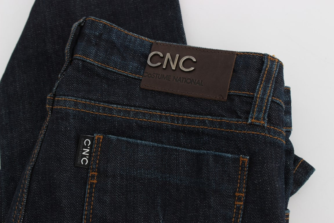 Blue Cotton Stretch Slim Fit Jeans