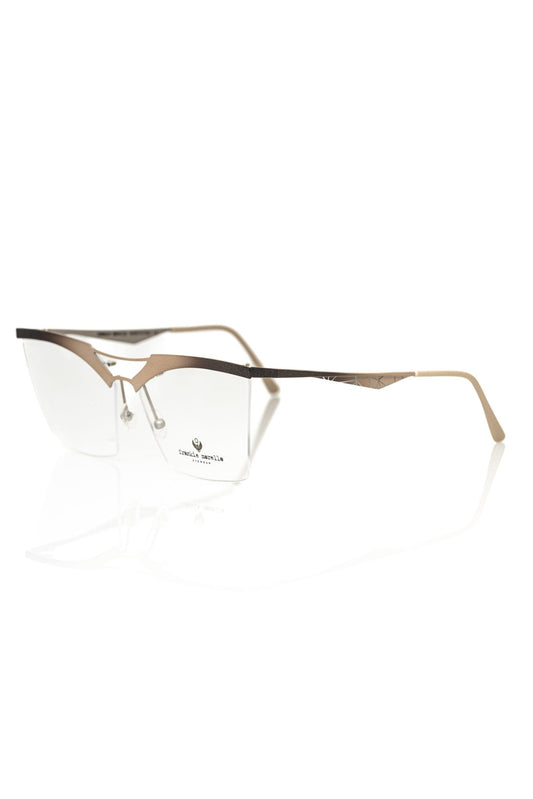 Gold Metallic Women's Eyeglass Frame