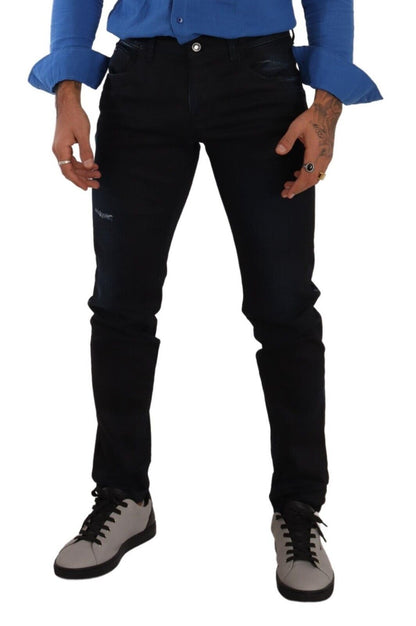 Blue Cotton Stretch Skinny Denim Trouser Jeans