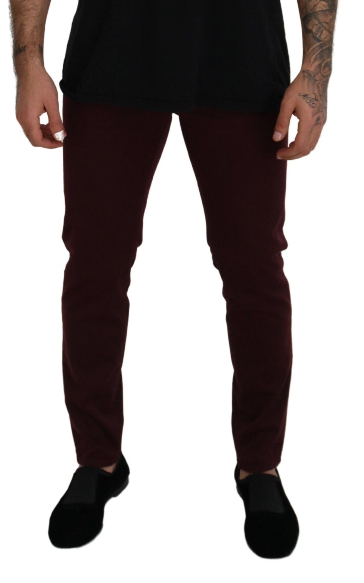Bordeaux Cotton Stretch GOLD Denim Jeans
