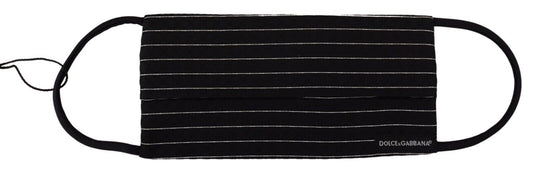 Black White Stripes Elastic Ear Strap One Size Face Mask