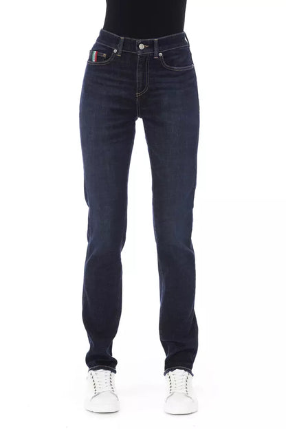 Blue Cotton Women's Jeans