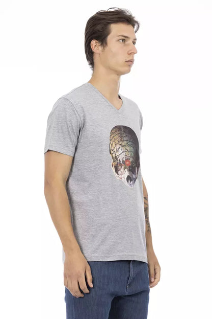 Gray Cotton Men's T-Shirt