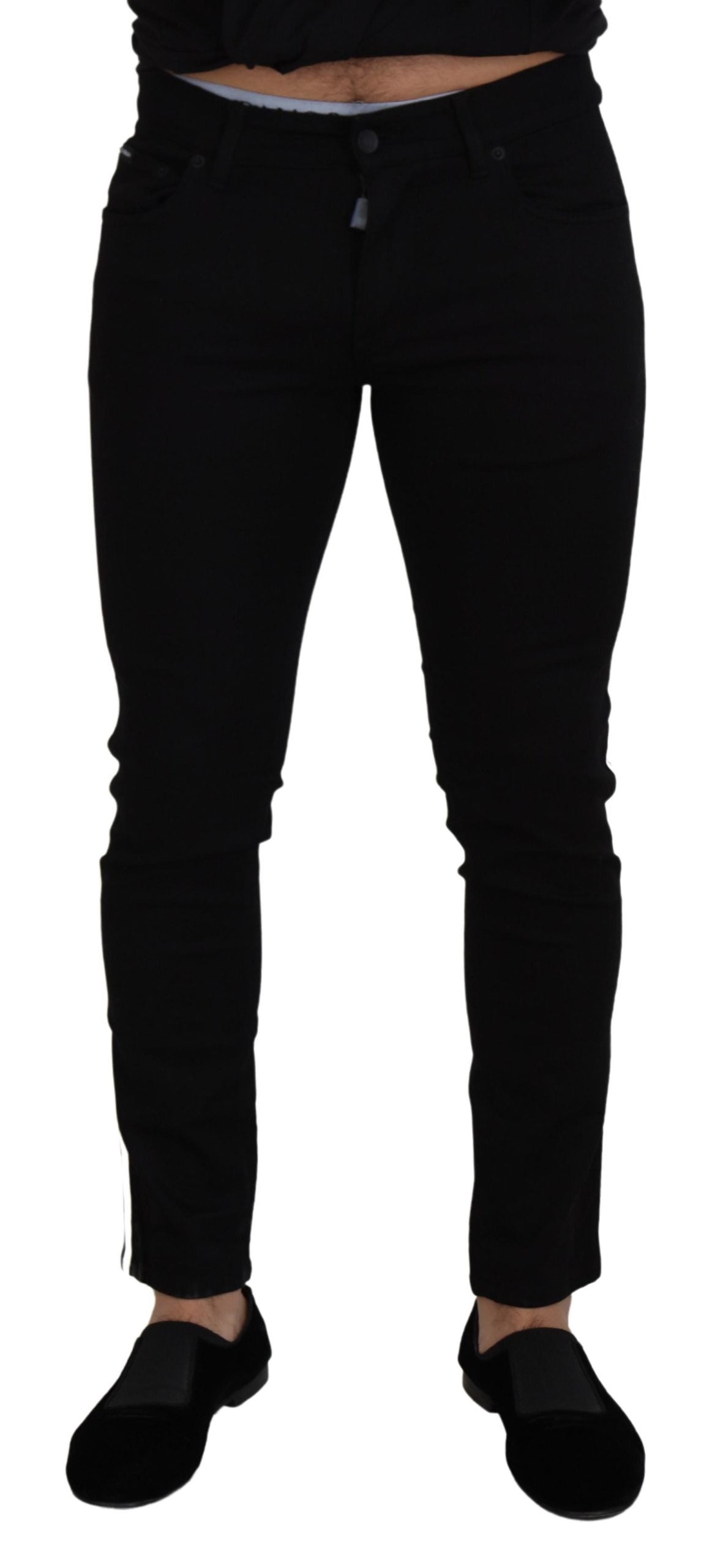 Black Cotton DG Crown Men Denim Jeans