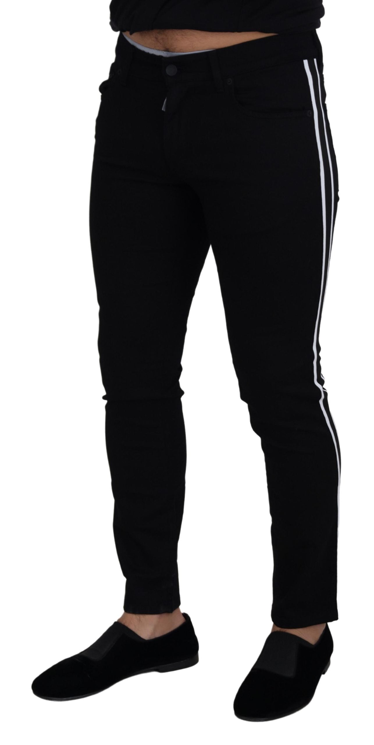 Black Cotton DG Crown Men Denim Jeans