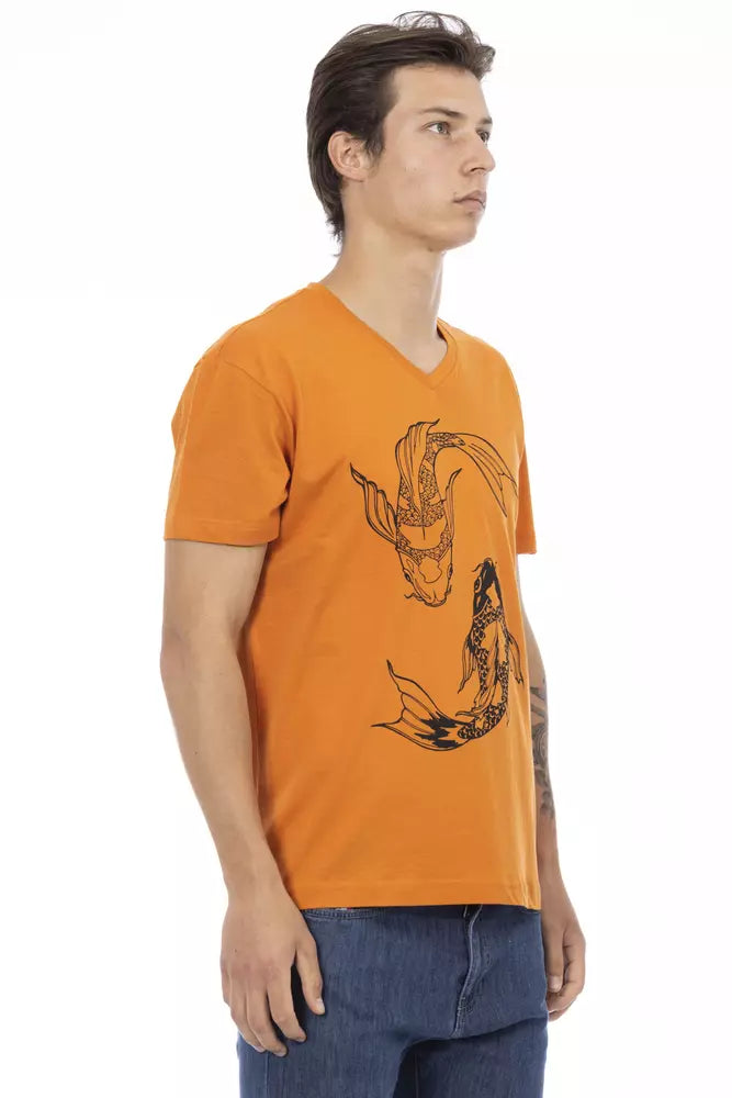Orange Cotton Men's T-Shirt
