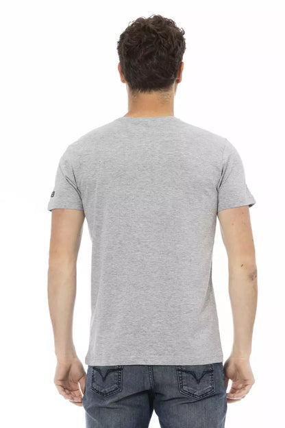 Gray Cotton Men's T-Shirt