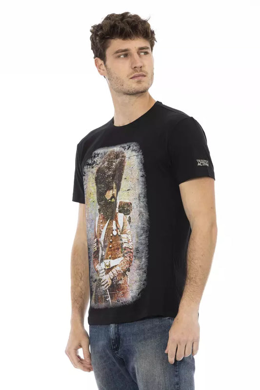Black Cotton Men's T-Shirt