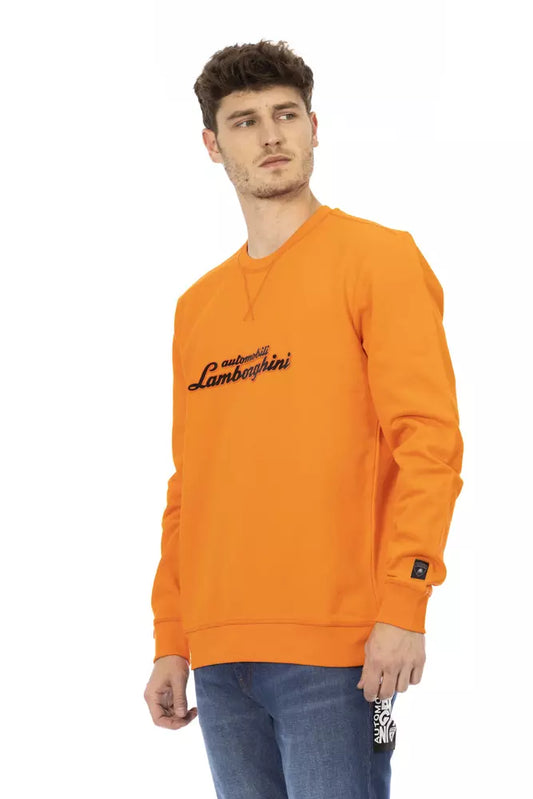 Orange Cotton Men's Sweater