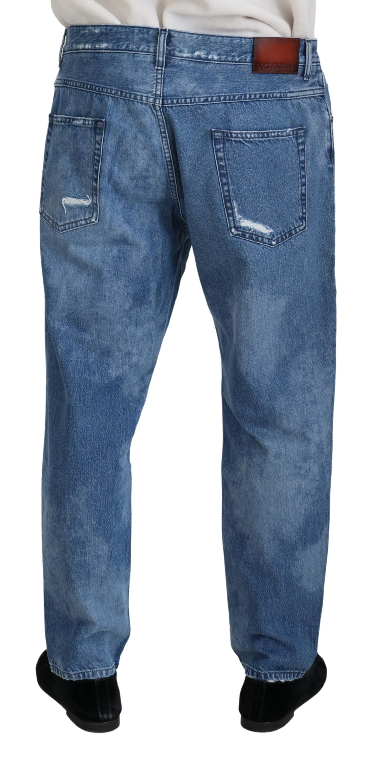 Blue Washed Cotton Casual Denim Jeans