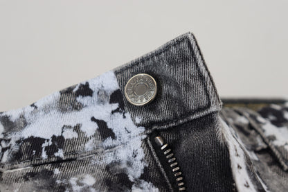 Multicolor Cotton Tie Dye Skinny Denim Jeans