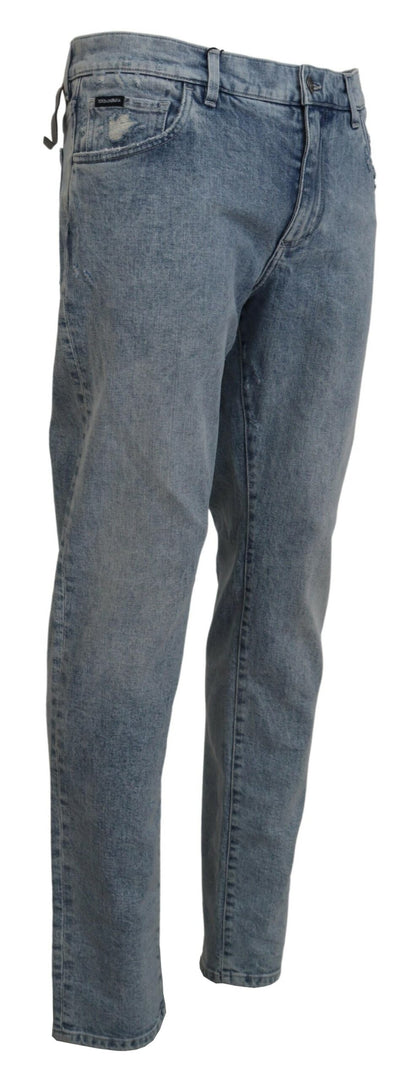 Blue Wash Slim Fit Cotton Denim Jeans