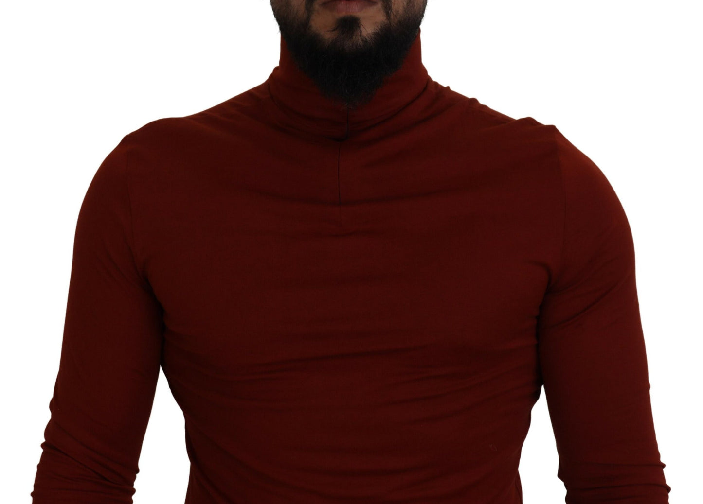 Maroon Cotton Turtle Neck Zip Sweater