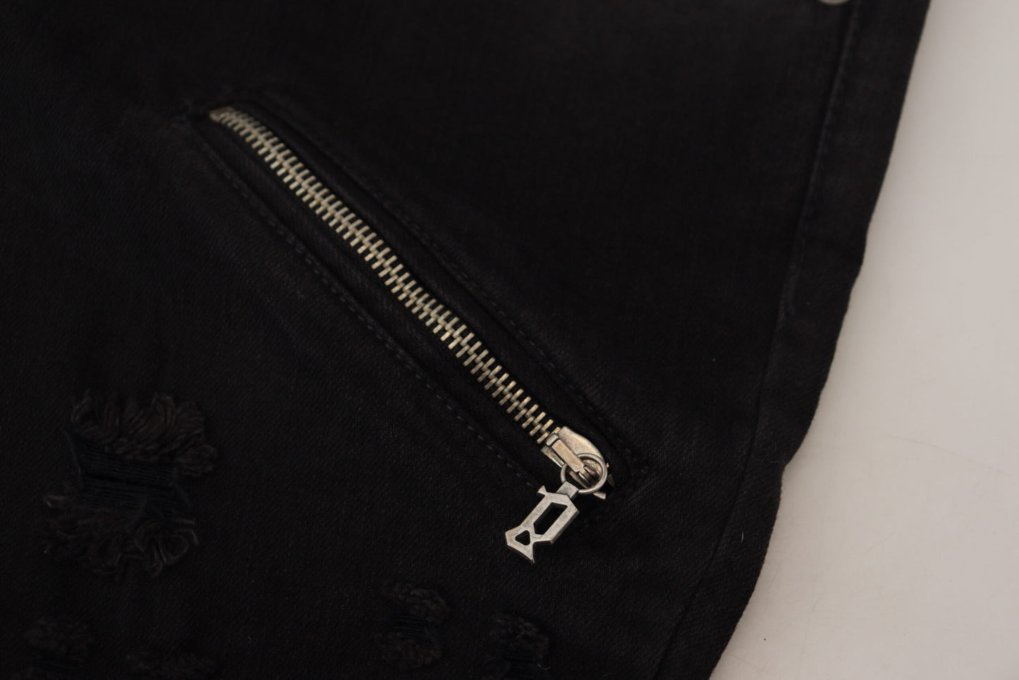 Black Cotton Mid Waist Skinny Slim Fit Denim Jeans