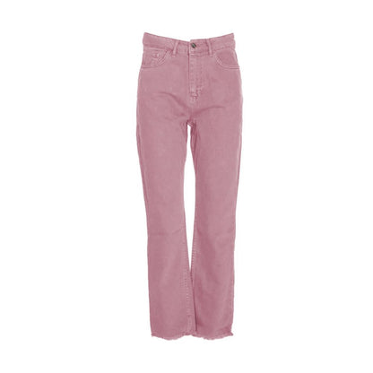 Pink Cotton Jeans & Pants