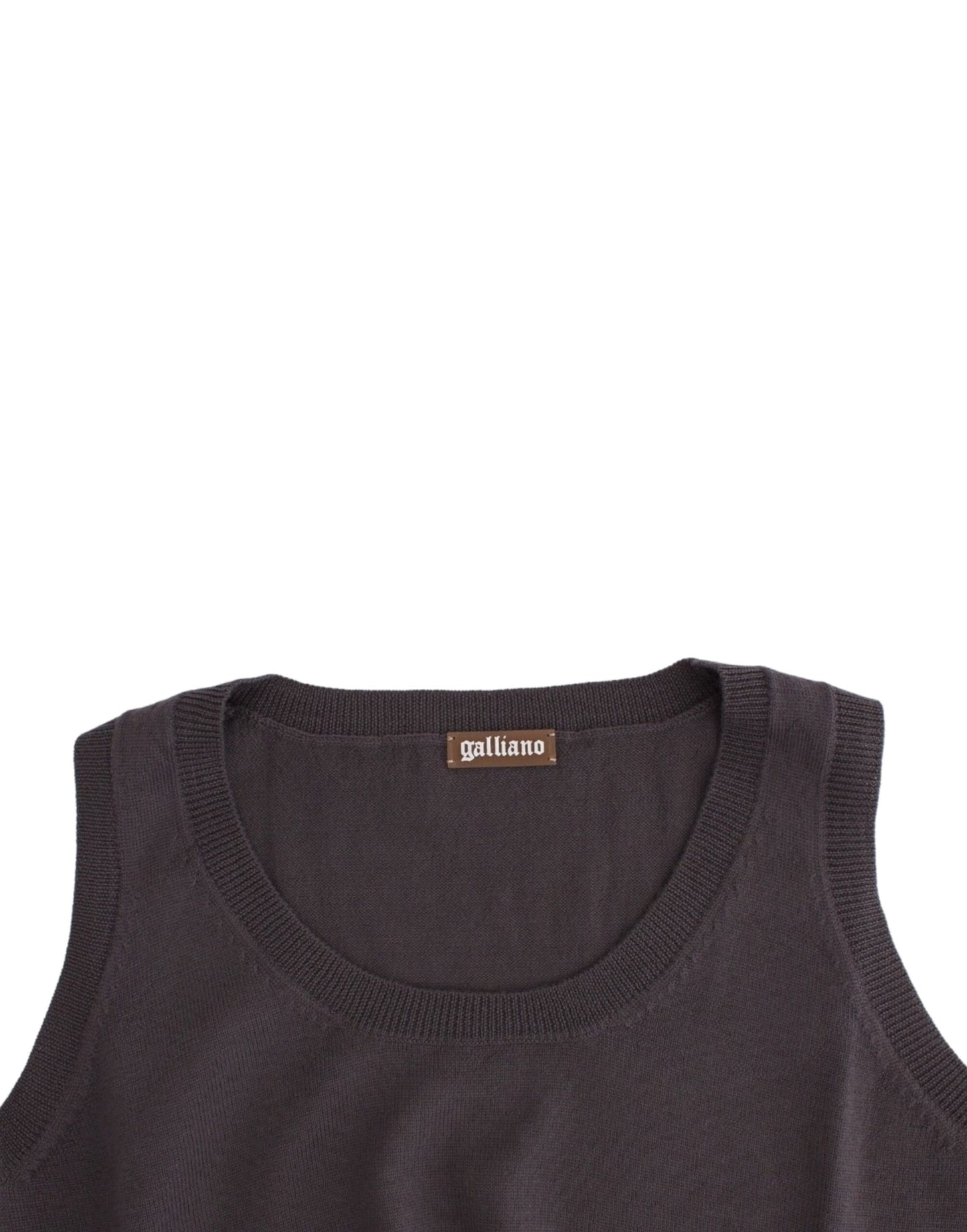 Brown knit tank top