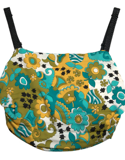 Multicolor Floral Sleeveless Cropped Top