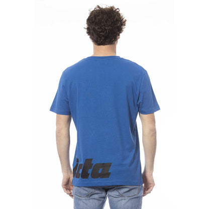 Blue Cotton Men's T-Shirt