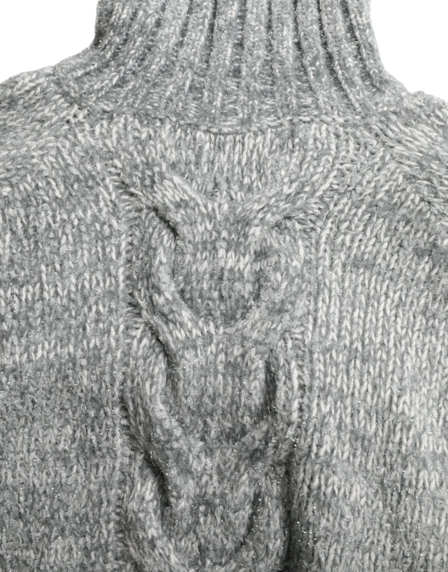 Gray Cashmere Turtle Neck Pullover Sweater