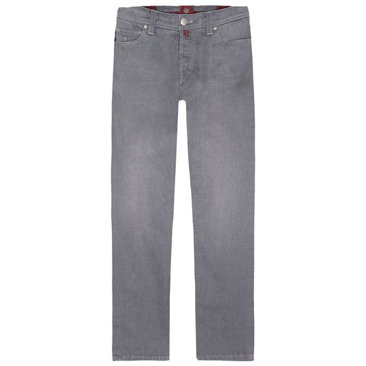 Gray Cotton Men Jeans