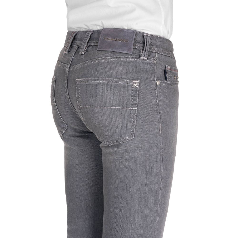 Gray Cotton Men Jeans