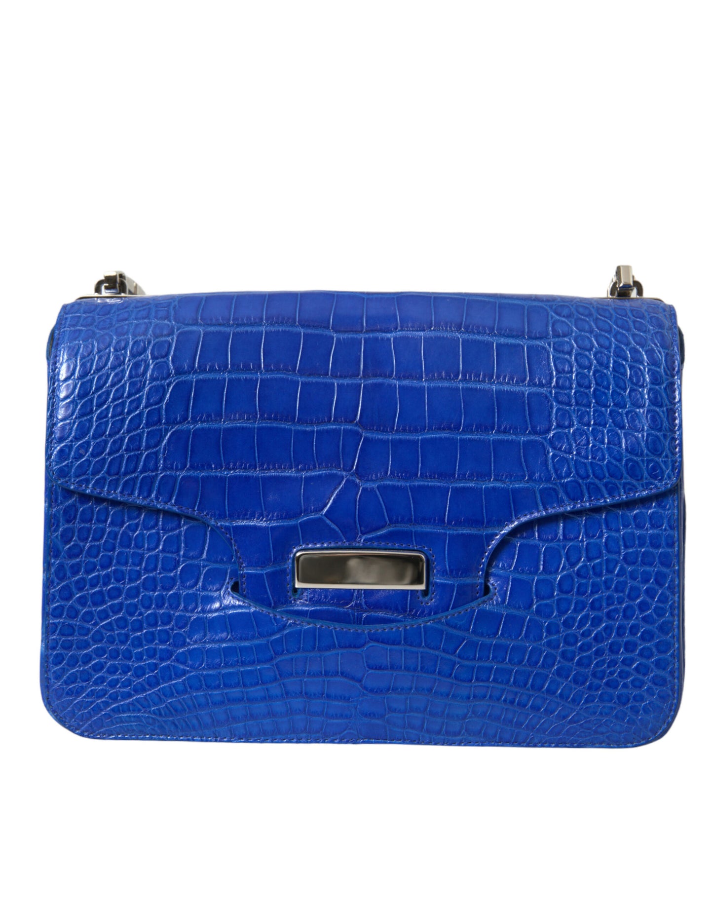 Blue Exotic Leather Neo Classic Small Shoulder Bag