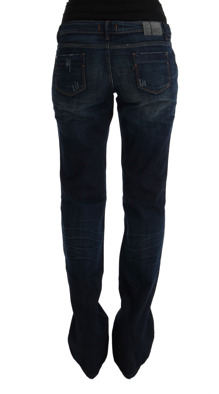 Blue Cotton Regular Fit Denim Jeans