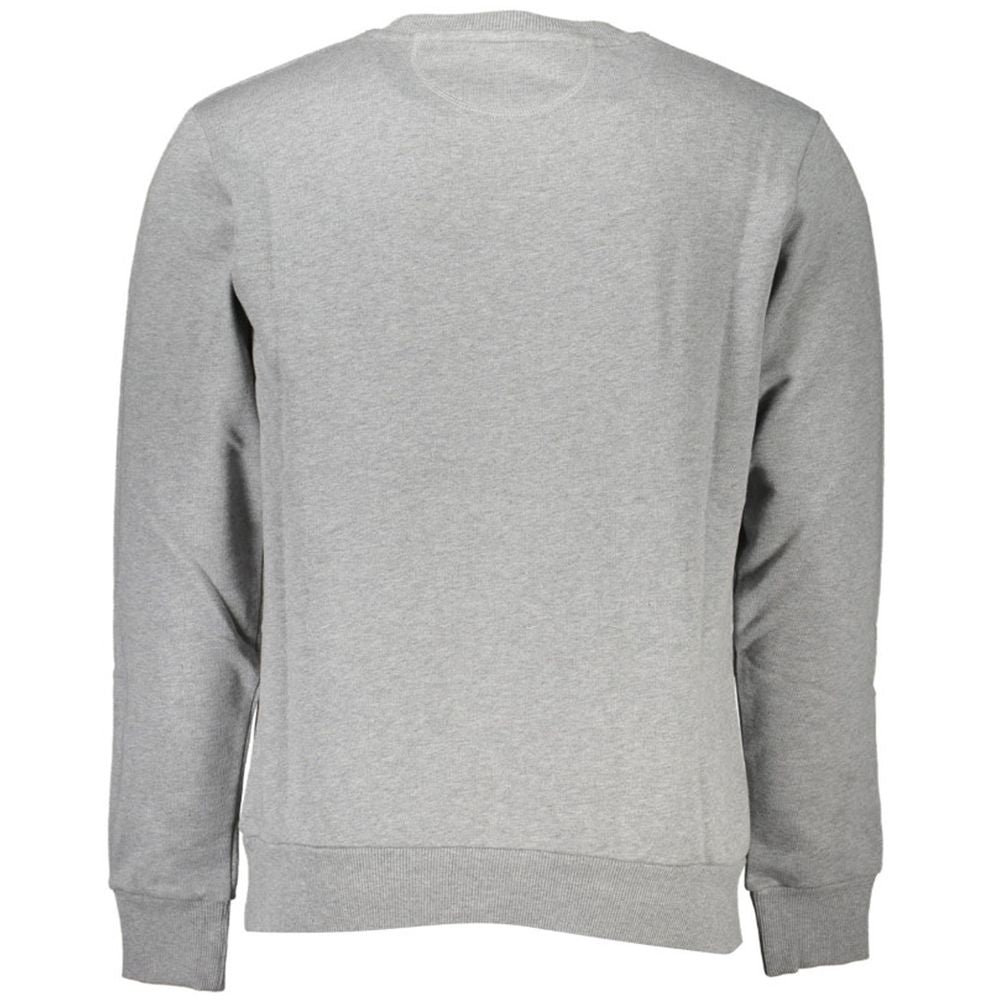 Gray Cotton Men's Crewneck Sweater