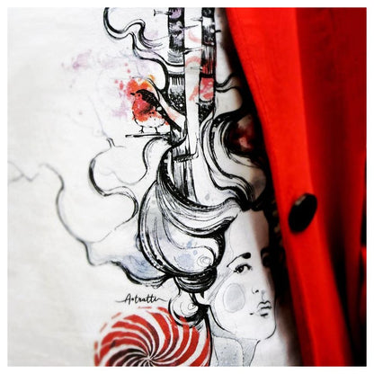 White Viscose Women Top