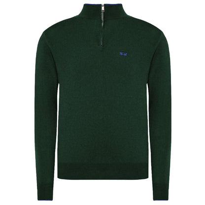Green Wool Men Sweater