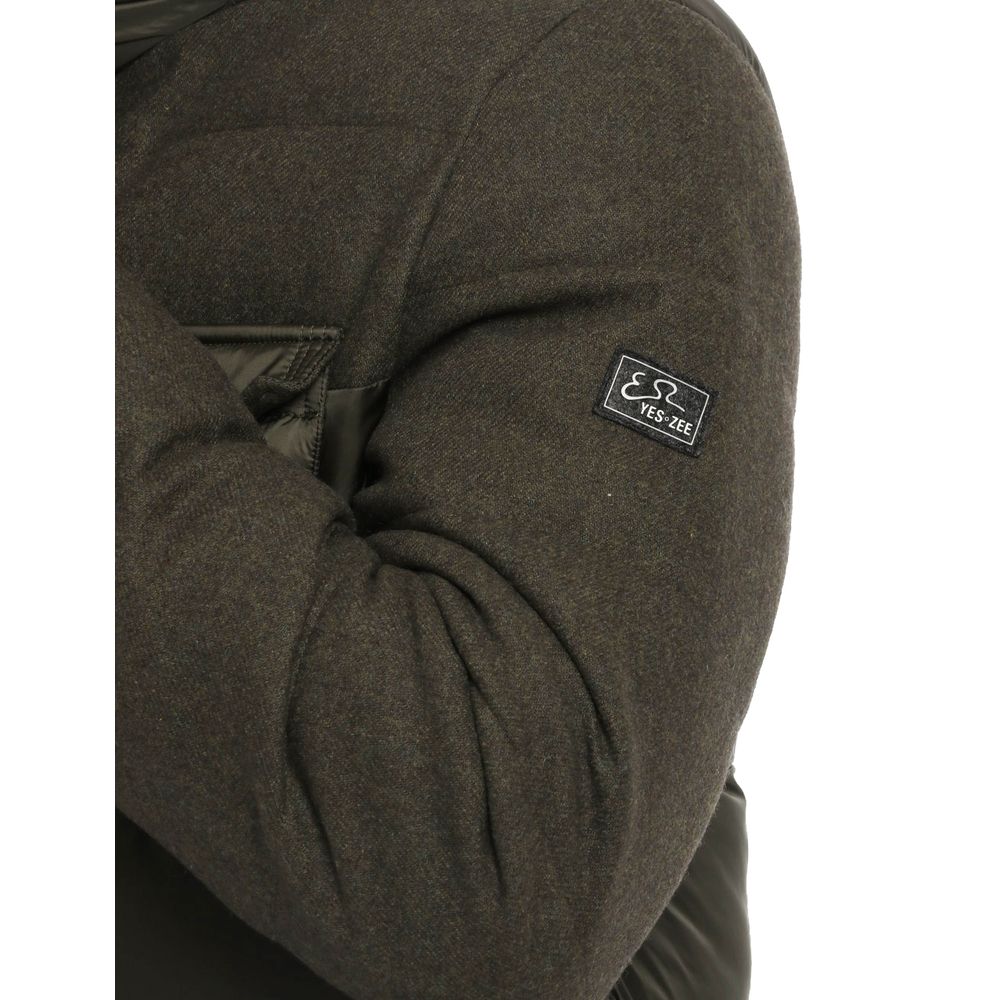 Green Wool Men Jacket