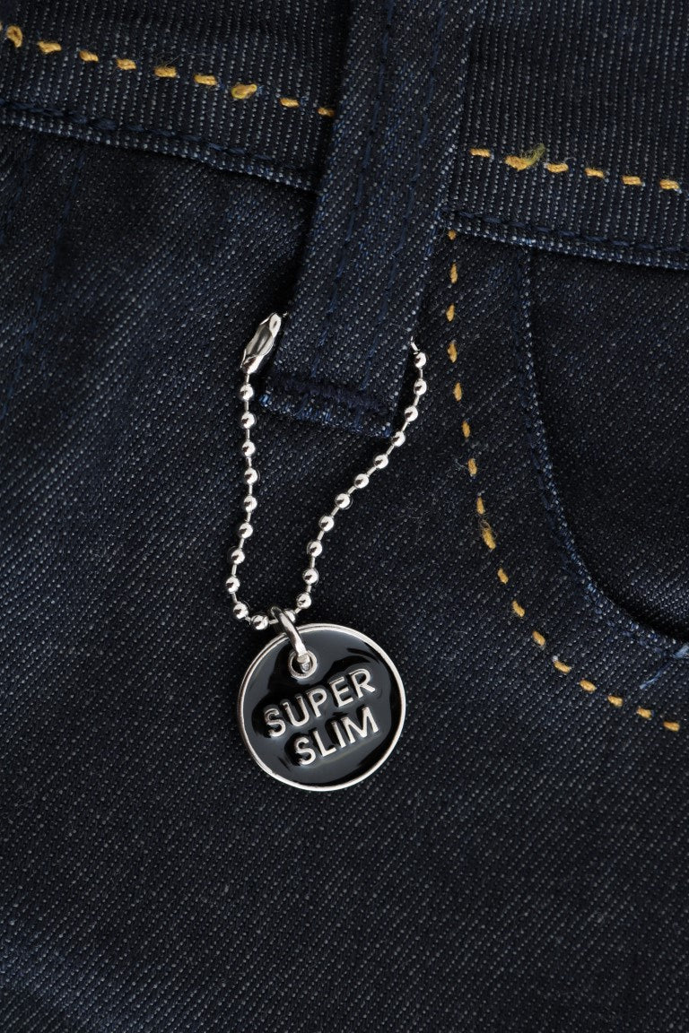 Blue Cotton Stretch Slim Fit Jeans