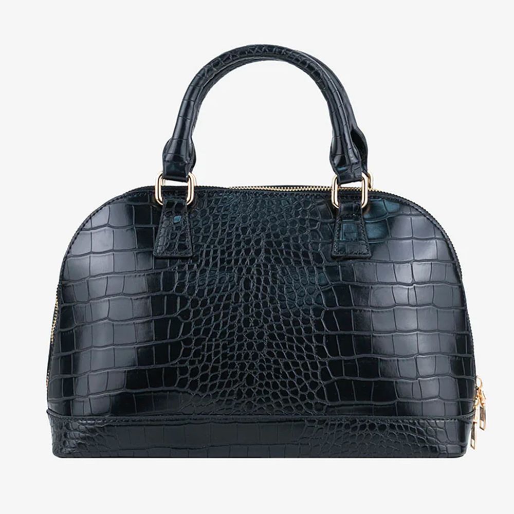 Black Faux Leather Women Handbag