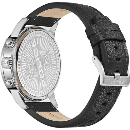Black Leather Dress Watch