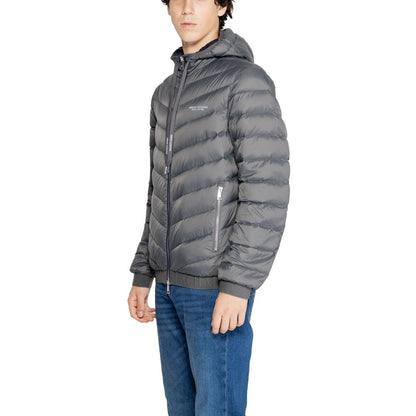 Gray Polyester Jackets & Coat