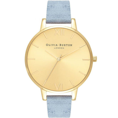 Blue Artificial Leather Dress Watch