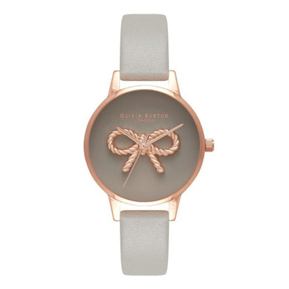 Gray Artificial Leather Dress Watch